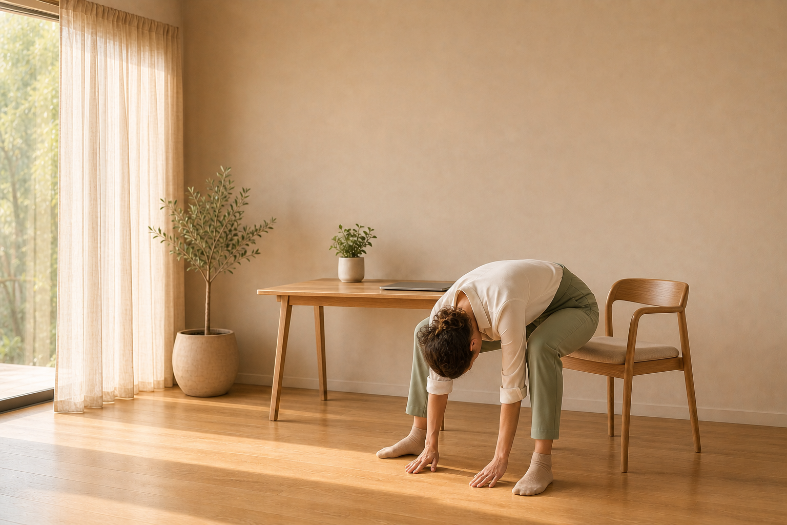 Flexion avant assise avec le buste relâché entre les jambes